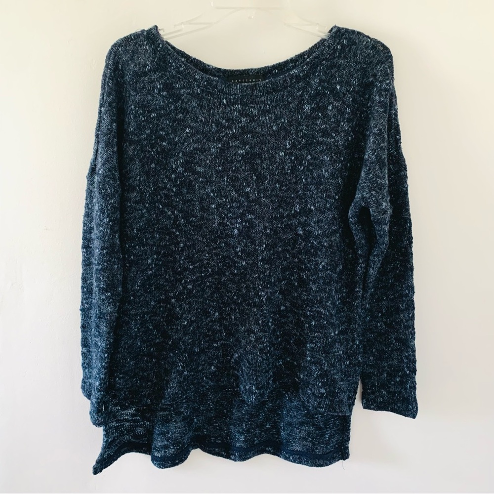 Sanctuary Dark Blue High-Low Tunic Sweater Sz S